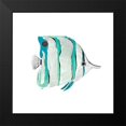 thumbnail image 2 of DeRice, Julie 12x12 Black Modern Framed Museum Art Print Titled - Seafoam Fish I, 2 of 5