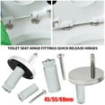 2Pcs Toilet Seat Hinges Top Close Soft Release Quick Fitting Heavy Duty ...