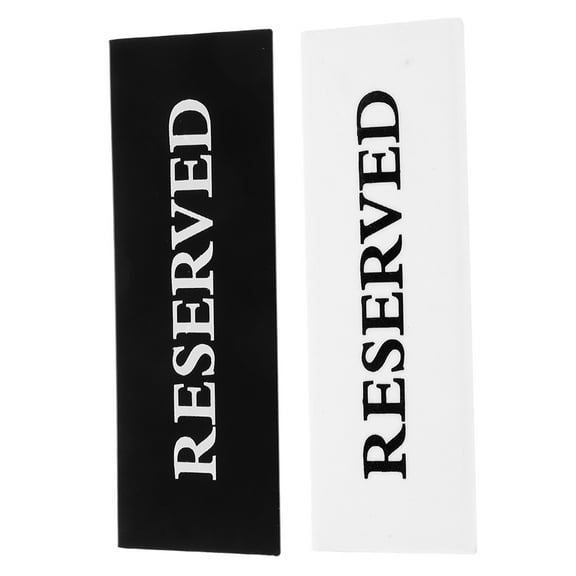 Acrylic Reserved Sign for Decoration with Assorted Colors and Design 2pcs