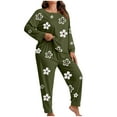 thumbnail image 4 of Censtreet Women's Plus Size 2 Piece Pajama Set Long Sleeve Shirt with Long Pajama Pant Printed Pj Lounge Sets XL-5XL, 4 of 5