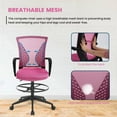 thumbnail image 6 of PayLessHere Mesh Home Office Chair , Lumbar Support Armrest Ergonomic Desk Chair For Adults, Pink, 6 of 7