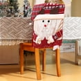 thumbnail image 5 of Christmas Chair Covers – Santa Hat Chair Back Covers for Dining Room, Washable Fabric Chair Slipcovers for Holiday Party, Restaurant, Office, Classroom Decorations, 5 of 5
