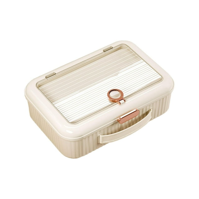 Tnarru Document Storage Box Multi Pockets File Organizer Large Capacity Portable File Bag Document Organizer for Files, Certificates, White