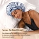 thumbnail image 3 of Gorro de satén YANIBEST ajustable de doble capa azul seda, 3 of 6