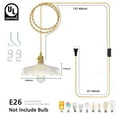 thumbnail image 3 of JOPESO Pendant Light Plug In Vintage Hanging Lamp Clear Flower Glass for Kitchen Island, Bedroom, Dining Room, 3 of 9