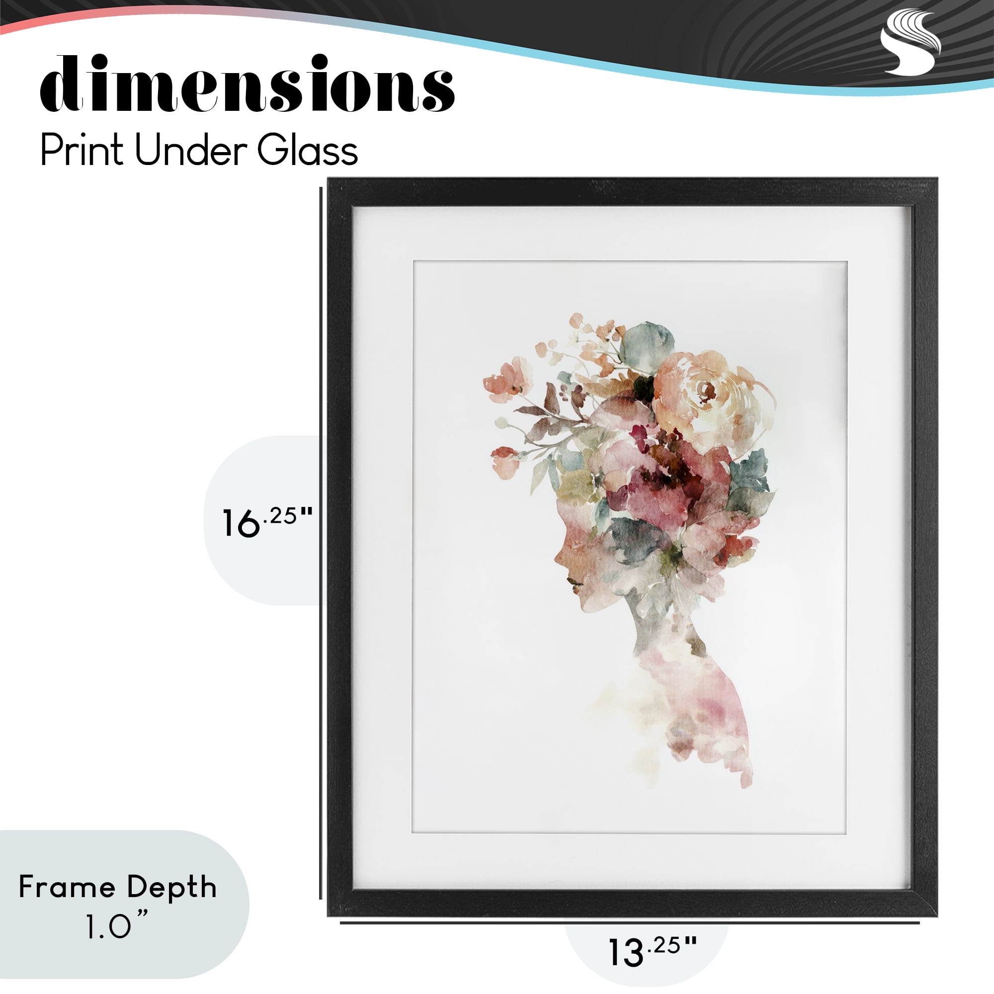 Stupell Industries Crowned in Nature Silhouette Black Framed Print Under Glass, design by Svetlana Aleynikova