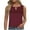 Wine, variant on Diufon Tank Tops for Women Hollow-Out V Neck Sleeveless T-Shirts Summer Casual Solid Color Tees
