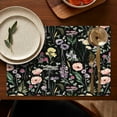 thumbnail image 4 of Pioneer Flower Floral Print Pattern Summer Placemats Table Placemats Set Of 6-Linen Kitchen Washable Placemats Table Mats 12x18 Inch Non-Slip Heat Resistant, 4 of 5