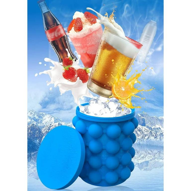 Ice Cube Make Cup For Freezer Food-Grade Silicone 2 In 1 Ice Maker