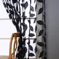 thumbnail image 3 of 2pcs Leaf Tulle Door Window Curtain Drape Panel Sheer Scarf Valances, 3 of 9