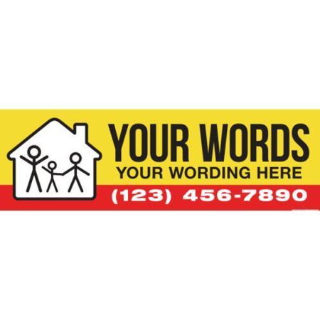 Horizontal Semi Custom Banner Family Home 20 X 4 Walmart Com