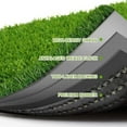 thumbnail image 4 of Thick Artificial Grass 3FT x 32FT, Indoor Outdoor Faux Grass Rug with Drainage Holes, 0.78 Inch Pile Height Synthetic Garden Grass Lawn Rug Soft Astroturf Mat for Pets, 4 of 7
