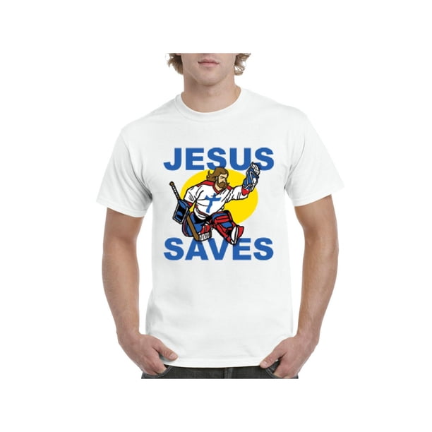 jesus saves goalie t shirt