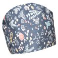 thumbnail image 3 of 1pc Unisex Scrub Flower Printed Adjustable Tie Hat, 3 of 9