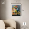 thumbnail image 5 of Johann Knapp - Still Life with Bouquet Canvas Vintage Floral Wall Art by Art Remedy, Silver Frame, 16" x 20", 5 of 7