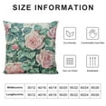 thumbnail image 5 of Nawypu Pillow Cover Pink Roses and Eucalyptus Green Foliage Watercolor Outdoor Square Pillow Cushion Cases Vintage Spring Flower Outdoor Throw Pillow Covers  Couch Pillows for Iiving Room, 5 of 5