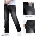thumbnail image 3 of GINGTTO Men's Jeans Relaxed Fit Straight Light Wash Stretch Denim Casual Comfort Pants, 3 of 6