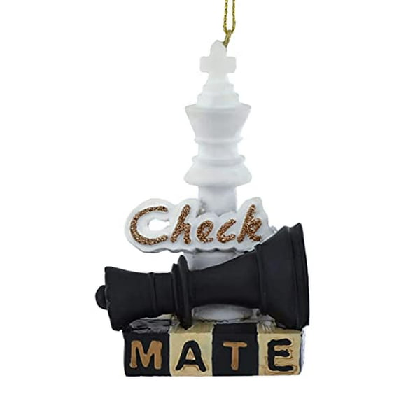 Kurt Adler 3.75" RESIN CHESS CHECK MATE ORNAMENT