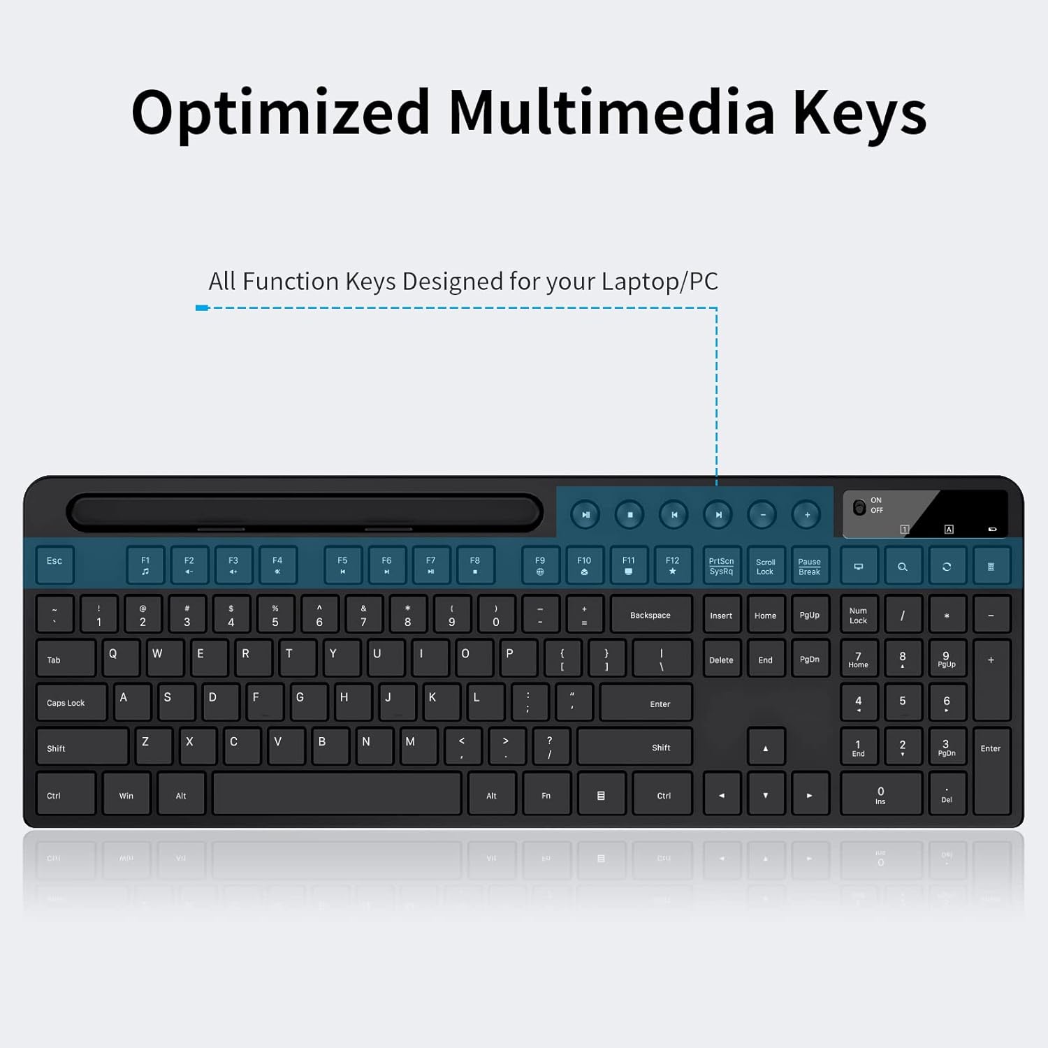 Marvo Wireless Keyboard & Mouse Combo, 2.4GHz, Black photo 2