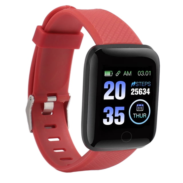 116 Plus Smart Watch for Men Women with 1.3 Inch TFT Color Screen, Fitness Watch with Step Counter, Calories, Exercise Mode, Call Reminder, Message Reminder, Calculator, Alarm