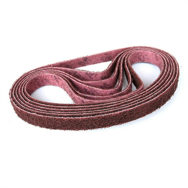 1 UNID no tejido Cinturón de arena Abrasivo Nylon Acero inoxidable pulido Cinturón de lijado