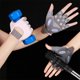thumbnail image 4 of Herramientas y mejoras para el hogar Guantes de fitness Guantes de gimnasio transpirables de medio dedo con agarres de silicona antideslizantes Adecuados para levantamiento de pesas Entrenamiento Dive, 4 of 6