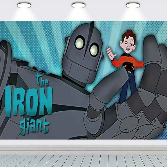 The Iron Giant Backdrop Banner Party Supplies Poster Movie Theme Background for Photography Birthday Decorations