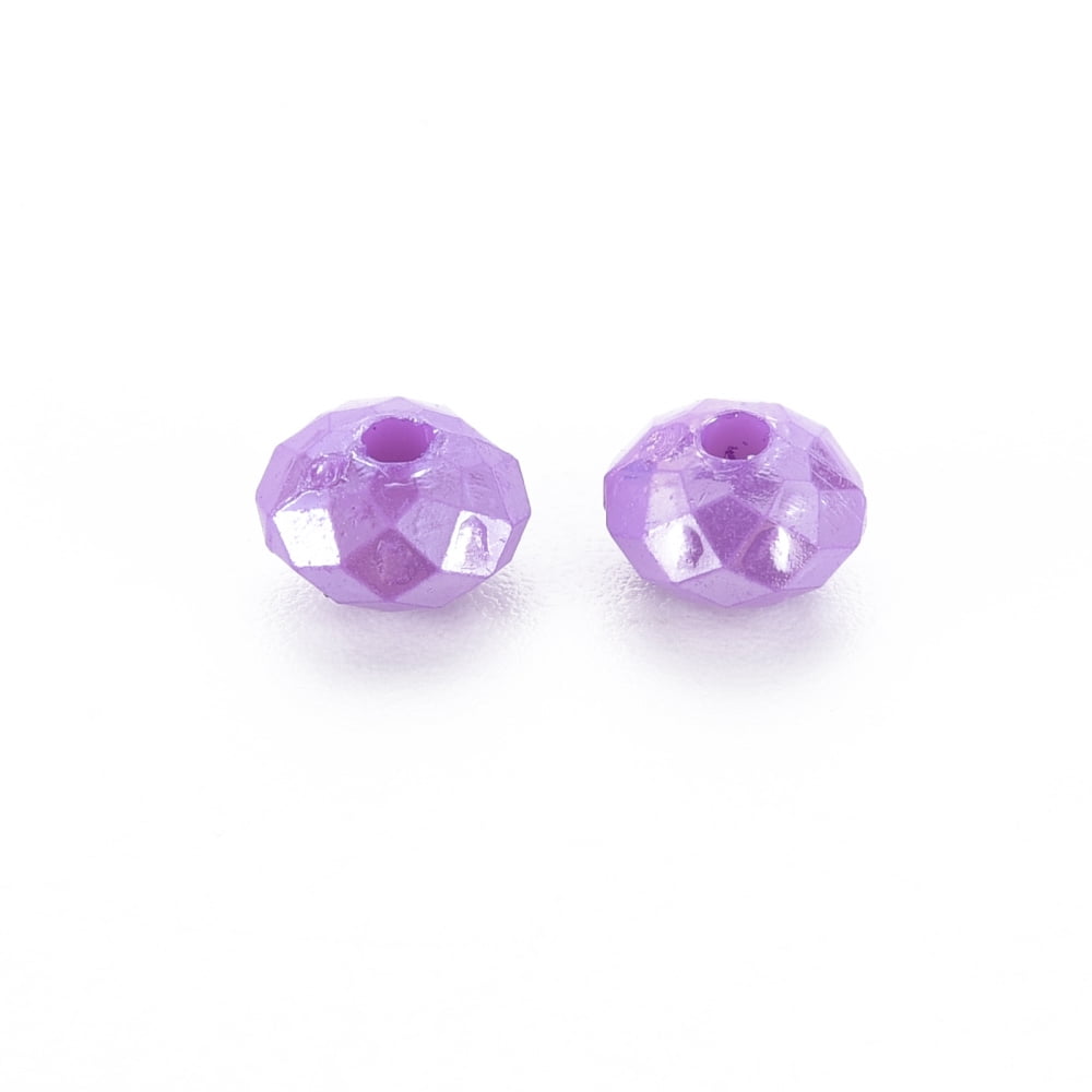 500gs Opaque Acrylic Beads AB color Plated Faceted Rondelle Blue Violet 6mm Hole: 1.5mm about 6200pcs/500g.