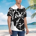 thumbnail image 2 of KLL Men's Hawaiian Shirt Short Sleeve Button Down Beach Shirts-Red Heart And Puppy Of Bulldog, 2 of 5