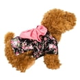 thumbnail image 4 of CUECUEPET Kimono Style Indoor / Outdoor Button Up Dress for Female / Girl Dogs (Black with Pink Floral Patterns) [Multiple Sizes Available], 4 of 5