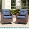 thumbnail image 2 of Layinsun 2 Pieces Patio Furniture Set with Swivel Chairs, Rattan Wicker Rocking Glide Chairs, 2 of 7
