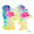 thumbnail image 3 of James, Nola 20x20 Black Modern Framed Museum Art Print Titled - Sunset Flamingo Square II, 3 of 5