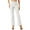 White, variant on Timegard Womens Pants Straight Leg High Waist Button Suit Pants Casual Comfy Office Formal Trousers