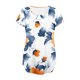 thumbnail image 3 of Camisas de Manga Corta para las Mujeres Casual V-Cuello Imprimir Top, Moda Poliéster/Spandex Blusa de Verano para Diario, 3 of 6