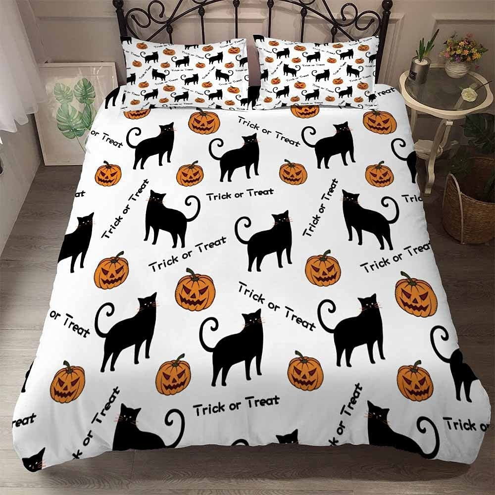 HTBUSC Comforter Set Queen Bed Halloween Bedding Set Kids Duvet Cover