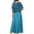 thumbnail image 2 of Sakkas Niam Women's Maxi Capelet Long Dress Celtic Medieval Renaissance Adjustable - Turquosie - L/XLP, 2 of 5