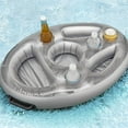 thumbnail image 2 of Cumka Inflatable Floating Drink Holder Pool Accessories with 8 Holes Capacity Drink Float for Pools & Beach, Hot Tub Accessories, 2 of 5