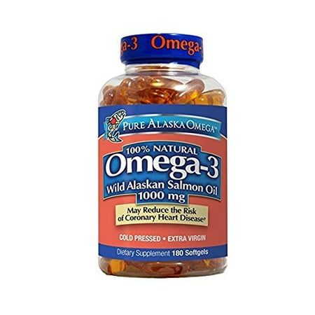 - Pure Alaska Omega-3 Wild Alaskan Salmon Oil Softgels, 1000 Mg, 180 Ct