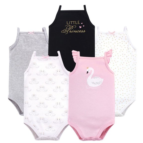 Hudson Baby Sleeveless Bodysuits, 5-Pack, Preemie-24 Months