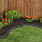 GroundSmart Brickface Landscape Edging, 4 Gray Rubber Garden Edging Border, 48 pack