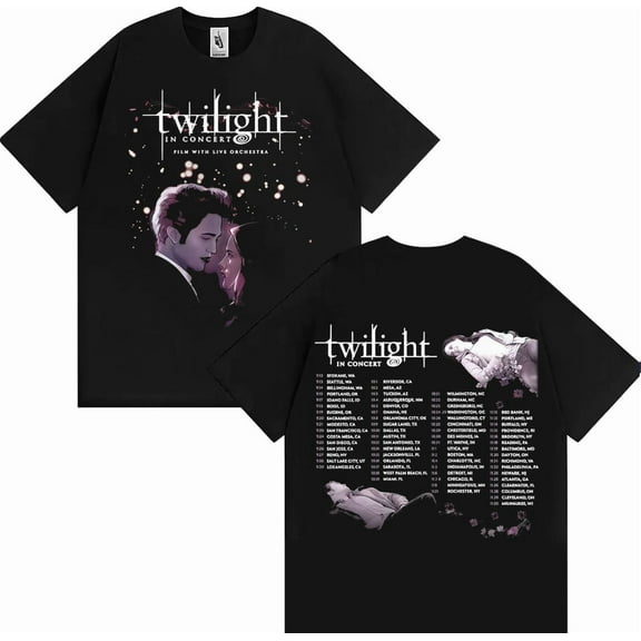 Twilight 2025 Concert Inspired Character Graphic T-Shirt - Unisex Soft Breathable Cotton Short Sleeve Gothic Romance Fantasy Summer