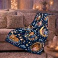 thumbnail image 6 of Whimsical Woodland Slumber Serene Forest Animals Under Starry, Peaceful Bird Art Scene, Warm Flannel Blanket for Cabin and Lodge, Bird Lovers Housewarming Gift, Artistic Home Decor, 6 of 9