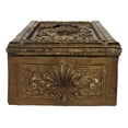 thumbnail image 3 of Rustic Bronzed Tooled Floral Mayan Aztec Skull Wicca Tarot Cards Decorative Box, 3 of 9