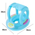 thumbnail image 2 of style2 Flotador de piscina para bebé con dosel, bote inflable para nadar para bebés con sombrilla de asiento de seguridad para bebé, 2 of 5