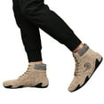 thumbnail image 3 of Sopiago Mens Running Shoes Men's Waterproof Casual Mid Hiking Boots Beige,45, 3 of 6