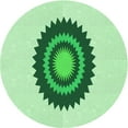 thumbnail image 1 of Ahgly Company Machine Washable Indoor Round Transitional Light Green Area Rugs, 4' Round, 1 of 7