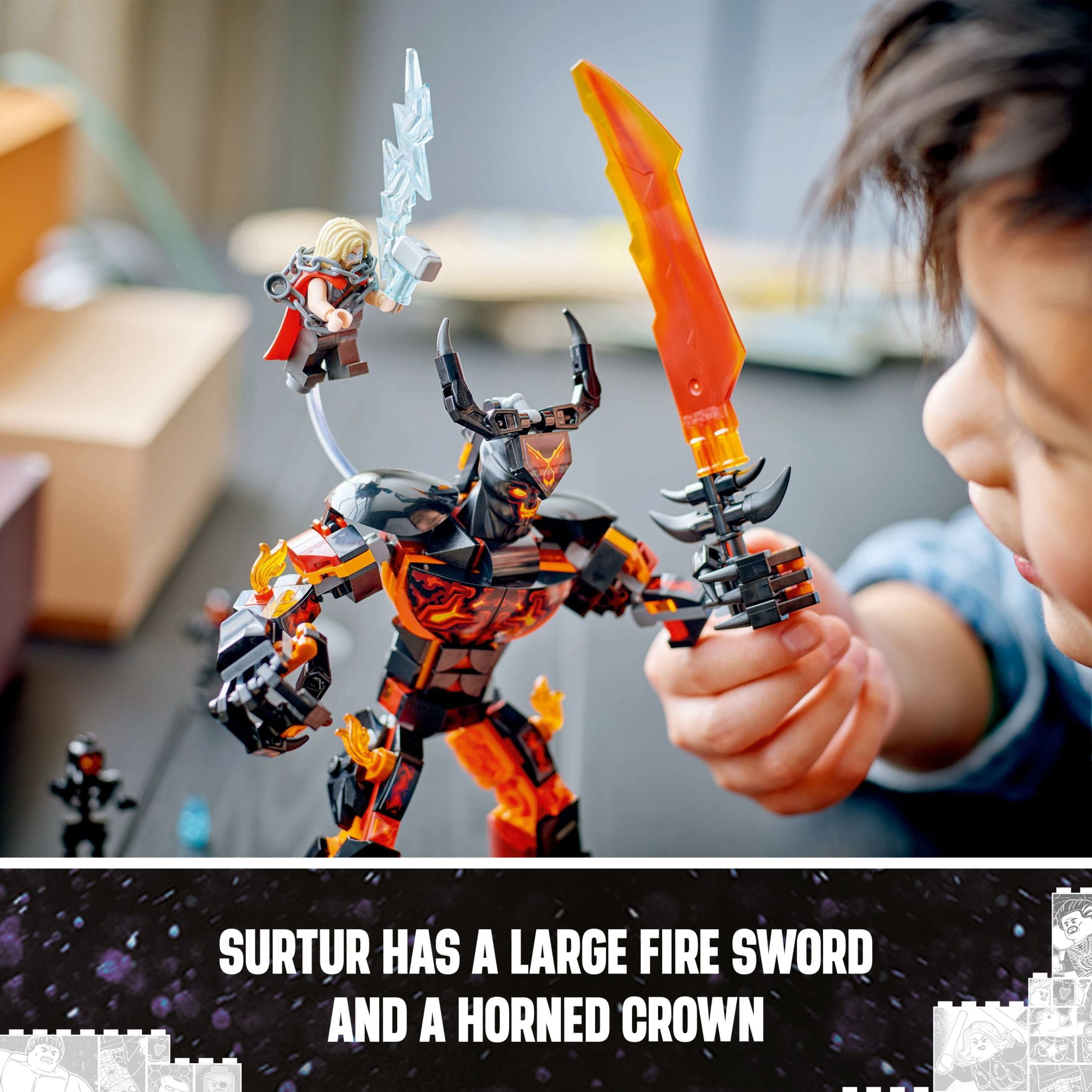 どーれ(マイ) Thor vs. Surtur Construction Figure 76289 | Marvel | Buy