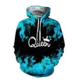 thumbnail image 5 of Sudadera con capucha para hombre y mujer, con estampado 3D, a la moda, con diseño de rey y reina, para él y para ella, informal, de gran tamaño, 5 of 5