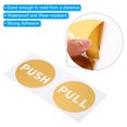 thumbnail image 4 of Uxcell 4" Dia PVC Adhesive Round Push Pull Door Sign Golden 4 Set, 4 of 6