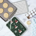 thumbnail image 5 of Yayeee Pot Holders Kitchen Heat Resistant with Pocket 7"x9.8" Cotton Oven Cooking Hot Pads, Green Christmas Hats, 5 of 7